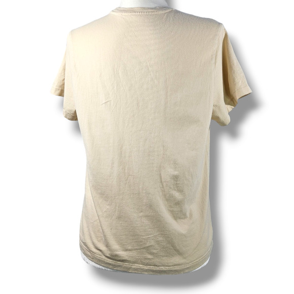 EUC Levi's Classic Brand Logo Patch Graphic Cotton T-Shirt Sz. M Light Tan - Picture 3 of 11